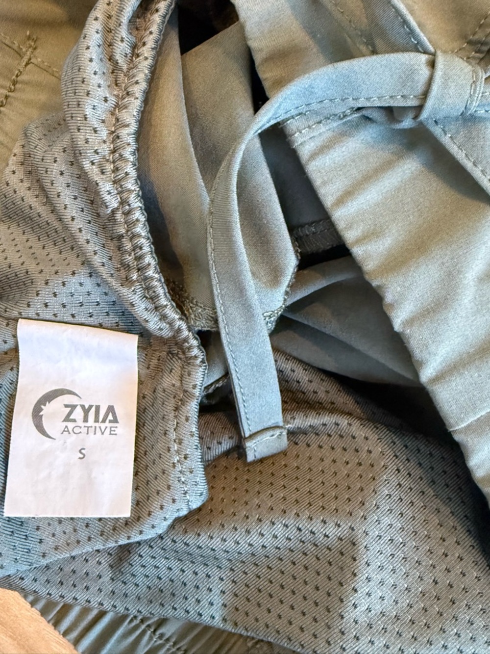 Women’s Zyia Athletic Shorts in Olive Green with Elastic Waist Small S - Picture 5 of 5